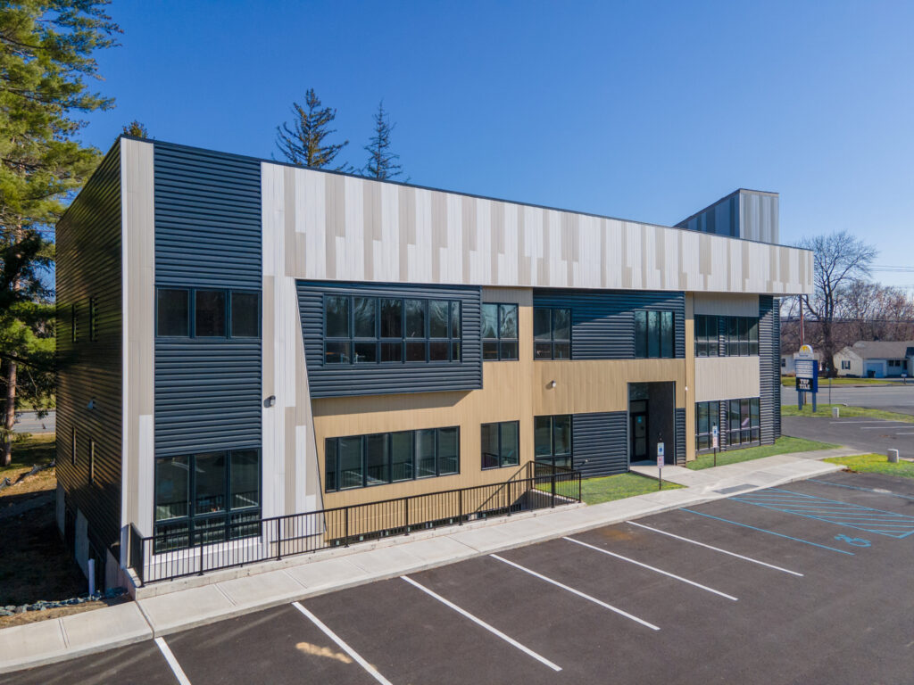 Front exterior and entrance of Sunrise Solars Coworking