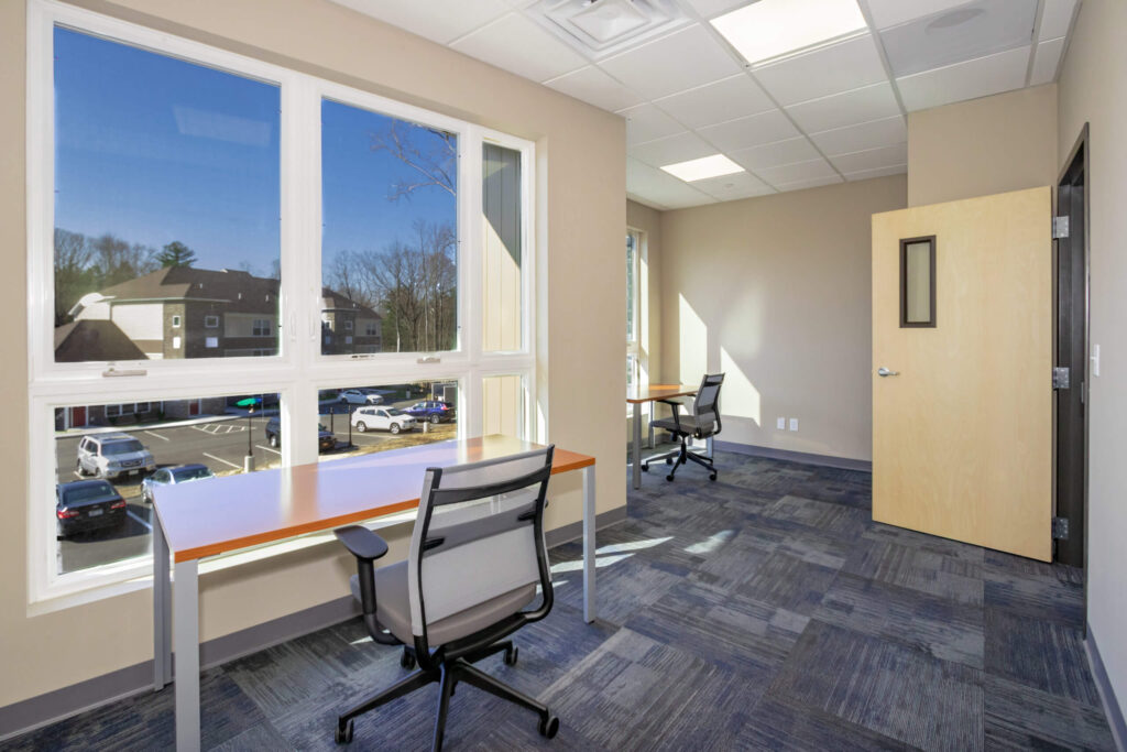 Natural light filling the coworking space