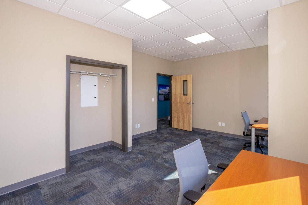 Private office with a large closet