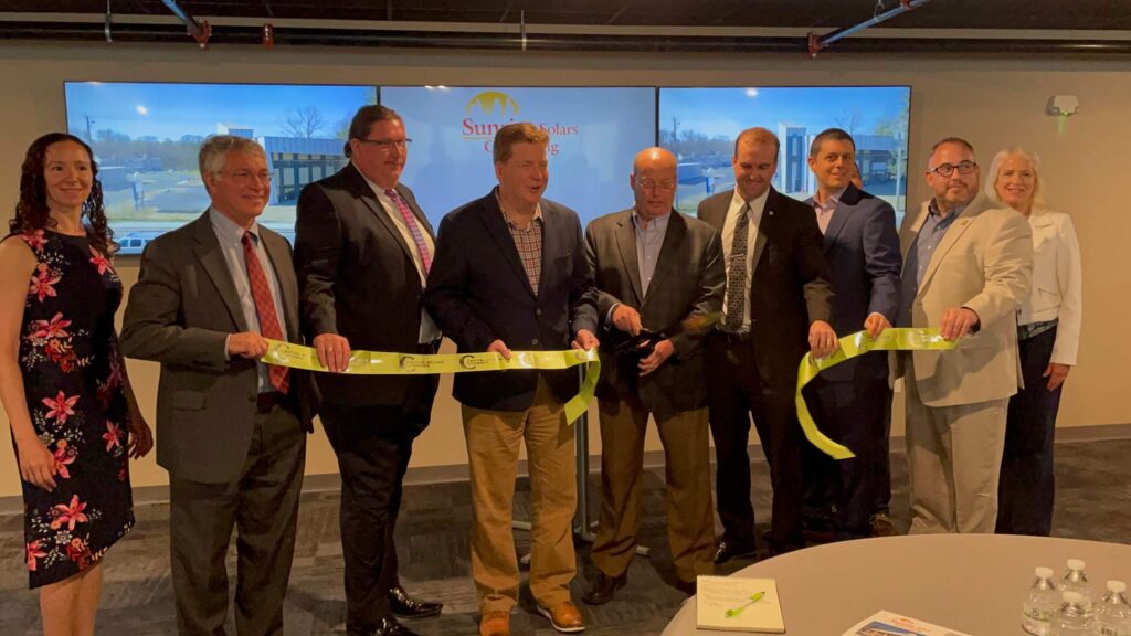Ribbon-cutting celebration at Sunrise Solars Coworking — watch the video (opens in a new tab)